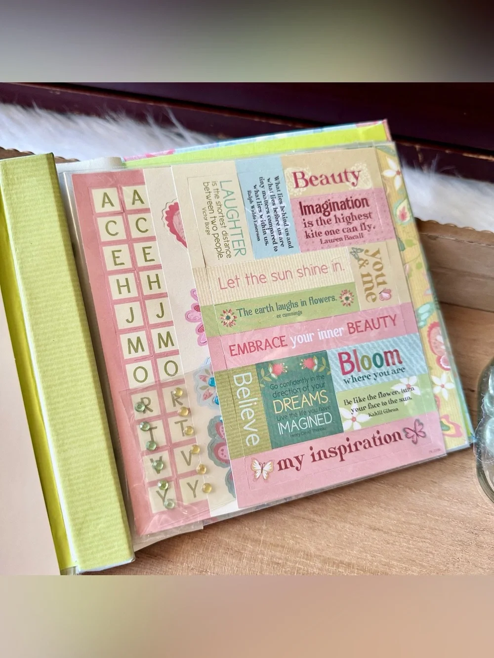 Momenta ATD 6x6 Scrapbook Album Kit Bundle Floral Butterfly Paper Craft Set